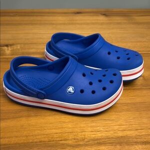 Crocs Kids Blue with stripe size J 4